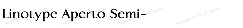 Linotype Aperto Semi字体转换